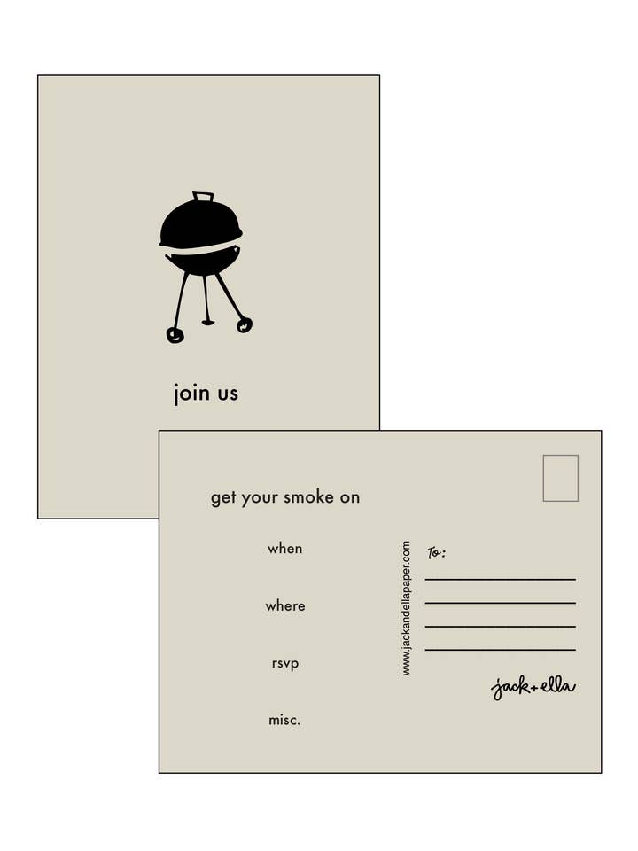 Få din røg på postkort - Sæt af 12 for engroshandel hos jack + ella paper