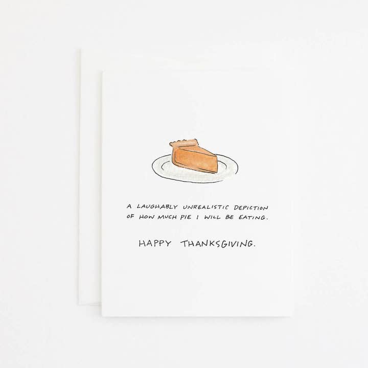 Pumpkin Pie Card for wholesale by Party Sally