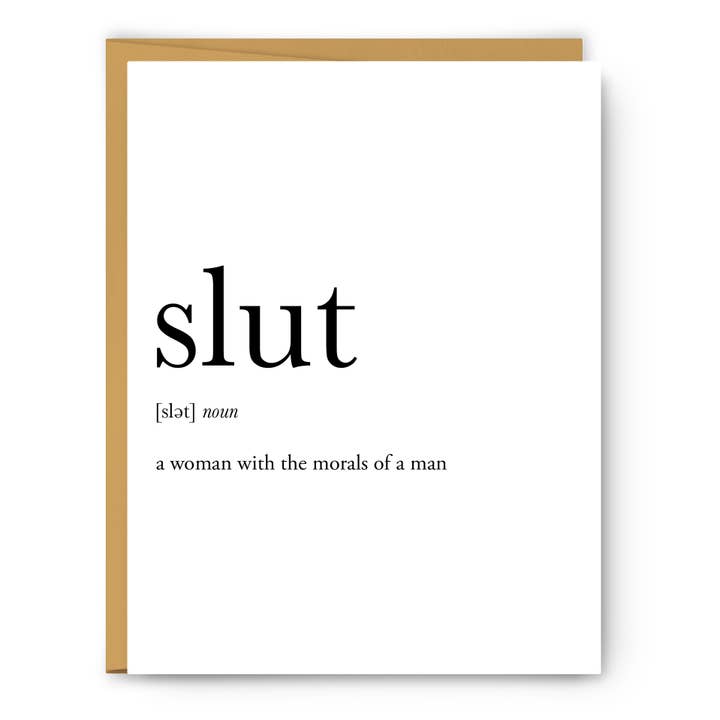 Footnotes - Wholesale Everyday Greeting Card - Slut Definition - Everyday Card