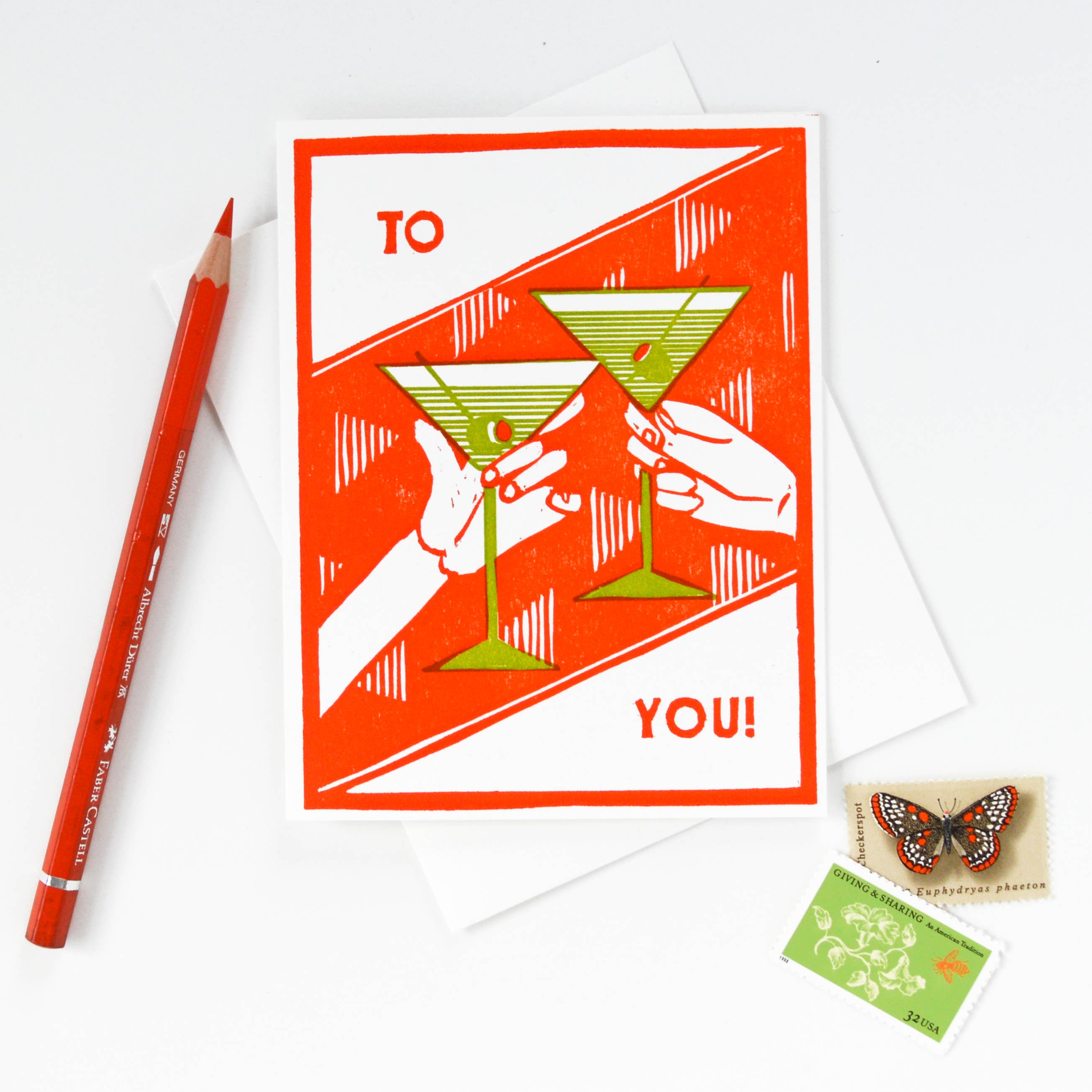 Heartell Press - Wholesale Congratulations Card - To You Martini Cheers Celebration Card1