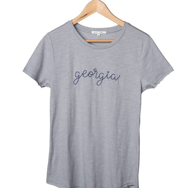 SALE Large Cotton Gray Georgia T-Shirt for wholesale by Totalee Gift