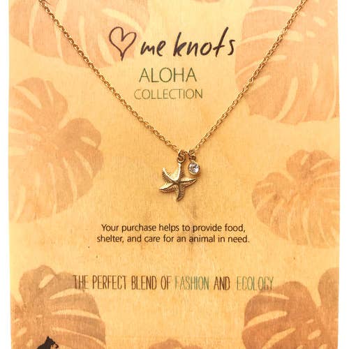 No Bezel Starfish Necklace for wholesale by Love Me Knots Hawaii