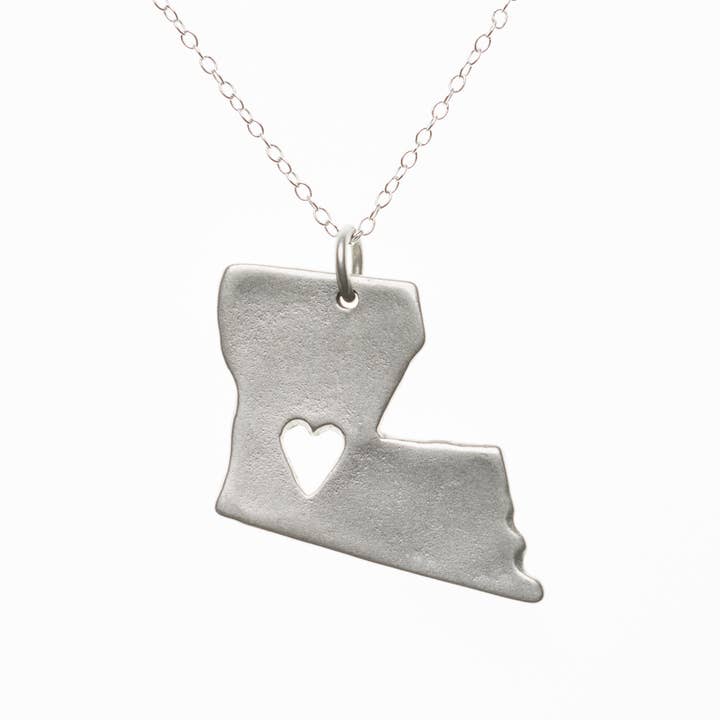 STERLING ZILVEREN LOUISIANA KETTING voor wholesale door Precious Metal Prints