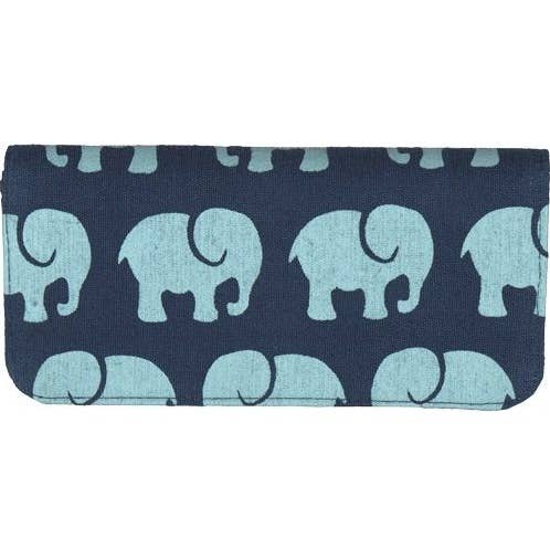 Navy Elephant Long Wallet for wholesale by Malia Designs