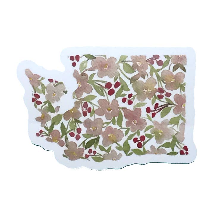 Washington Apple Blossoms Sticker for wholesale by Good Sheila
