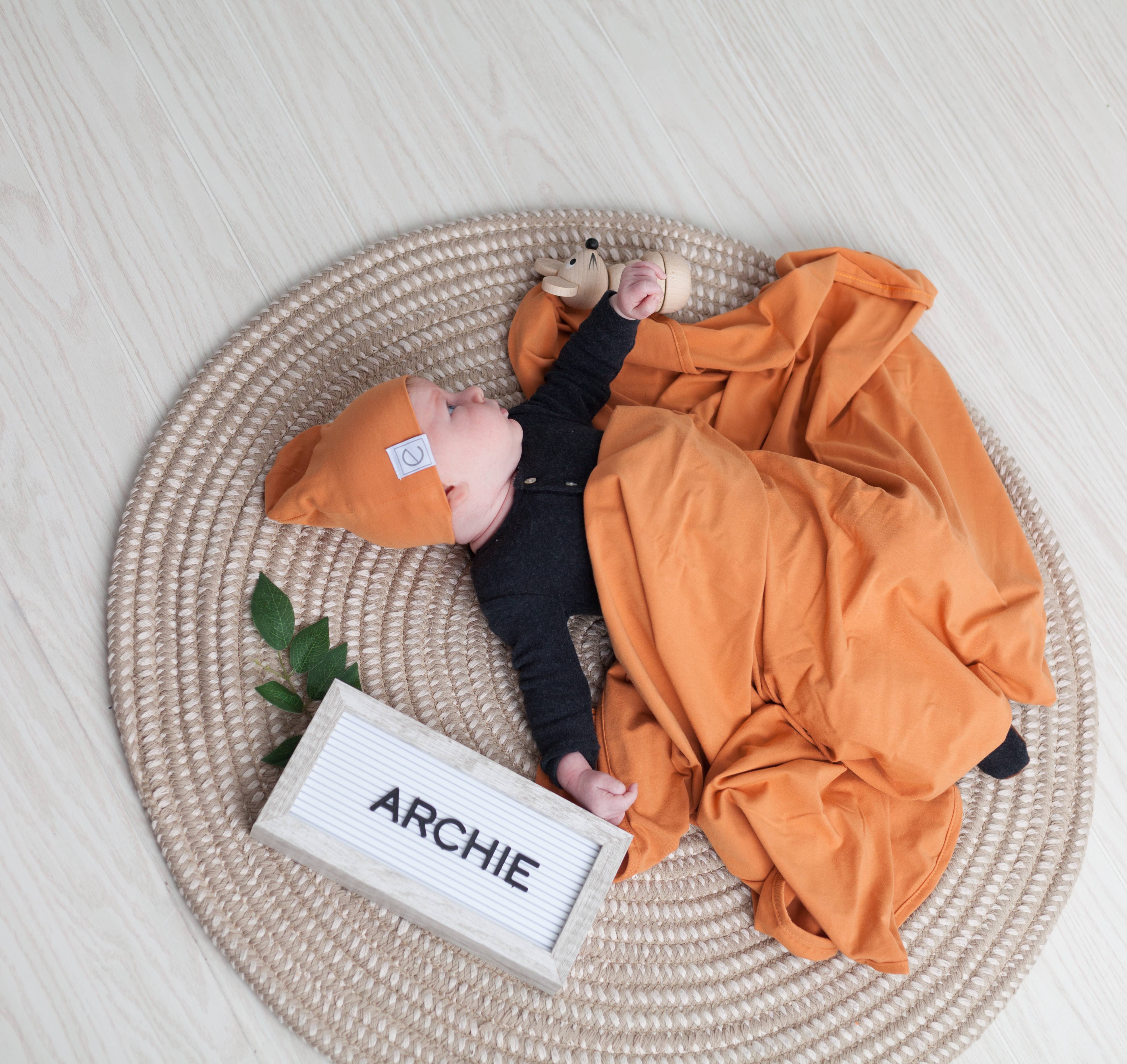 Ely’s & Co. - Wholesale Swaddle Set - Baby - Jersey Swaddle Blankets with 2 Baby Hats (variations)24