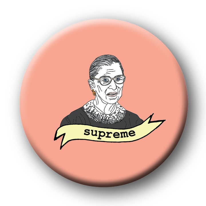 The Card Bureau - Wholesale Lapel Pin/Button - Ruth Bader Ginsburg Supreme Button Pin0