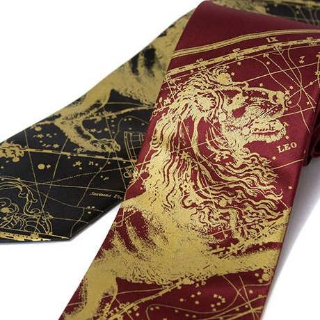 Léon le Lion. Cravate du zodiaque pour la vente par Cyberoptix Tie Lab