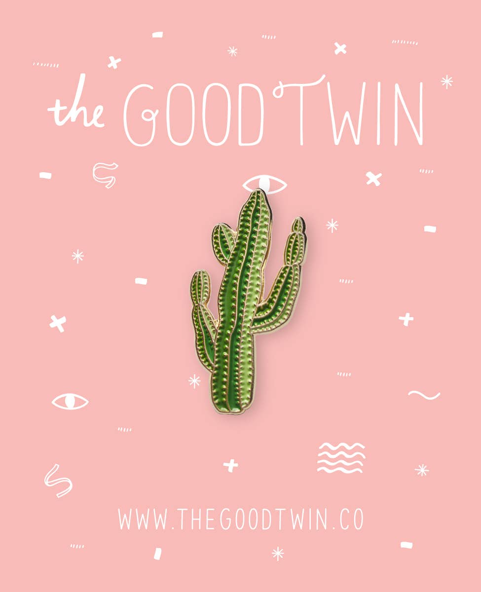 The Good Twin - Wholesale Lapel Pin/Button - Saguaro Pin1