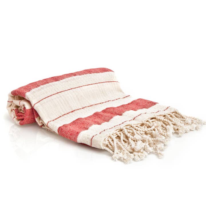 Toalla roja Tellak Peshtemal para venta al por mayor de Buldano