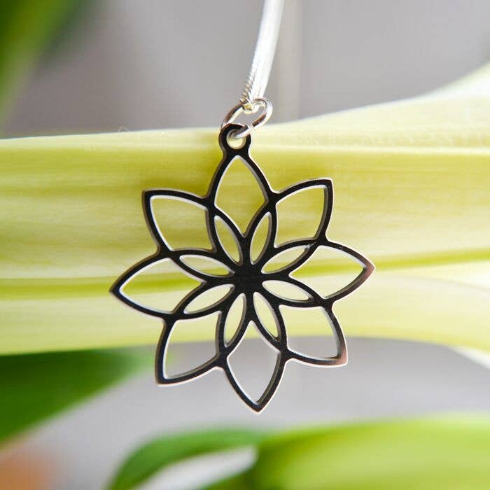GioGio Design - Wholesale Individual Charm/Pendant - Lotus Flower Steel Pendant3
