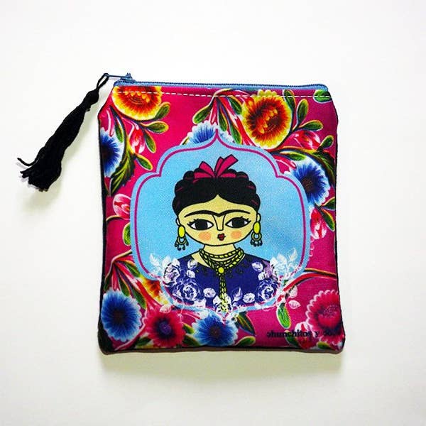 Frida Kahlo purse, zipper pouch, bag for wholesale by Chunchitos