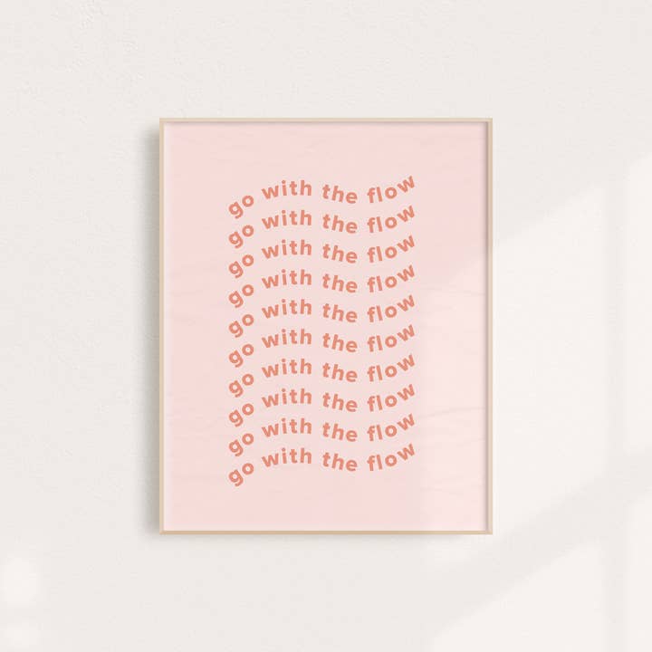 Go With the Flow Wall Art Print for wholesale by Binge Studio