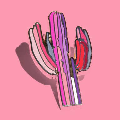 Söt Saguaro Emalj Pin för wholesale av Paige Poppe Art