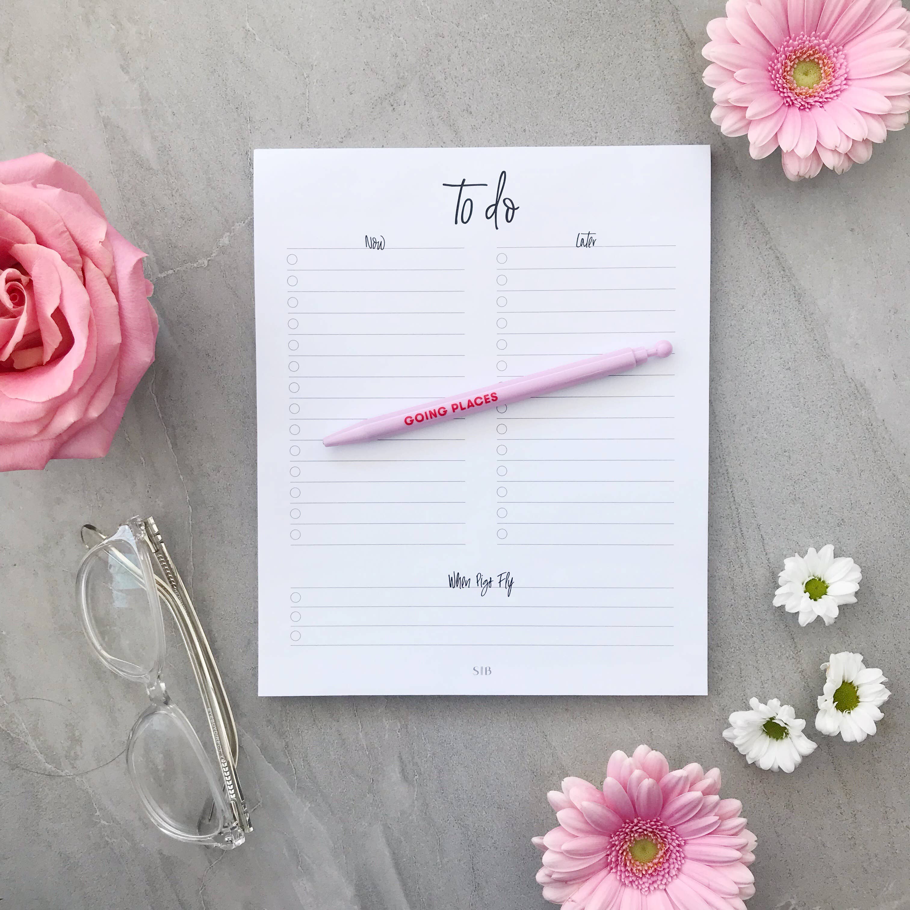 Stevie + Bean Paperie - Wholesale Notepad - To Do Now, Later, When Pigs Fly / Notepad3