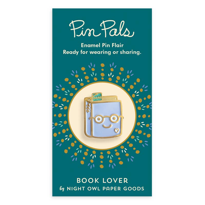 Night Owl Paper Goods - Wholesale Lapel Pin/Button - Book Lover Enamel Pin3