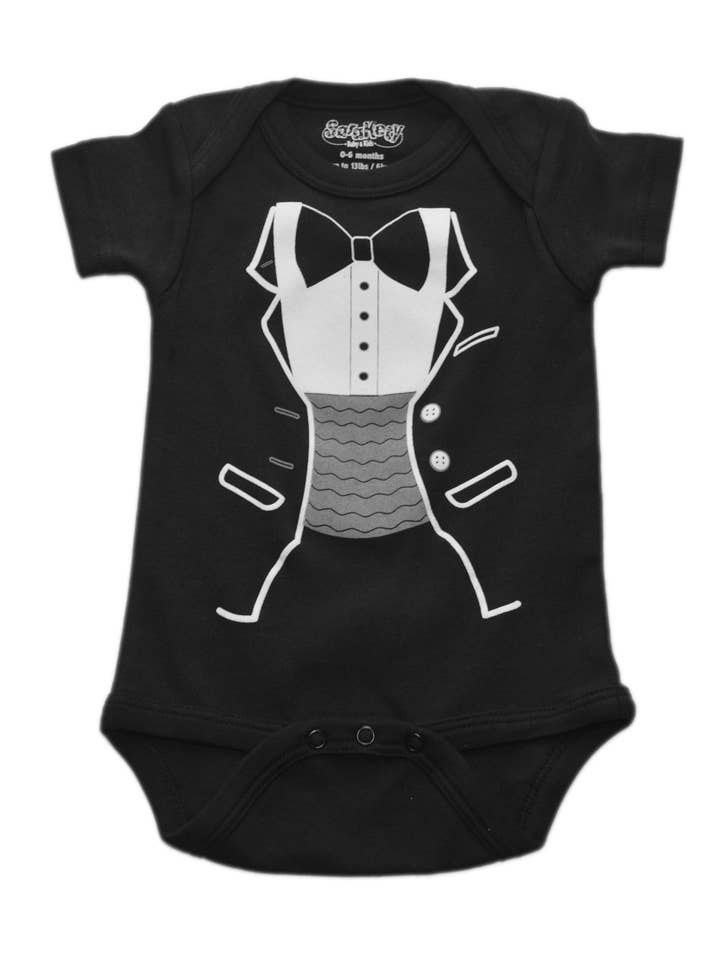 Sara Kety Baby & Kids - Wholesale Bodysuit (Non-Footed) - Baby - Tiny Tux Onesie