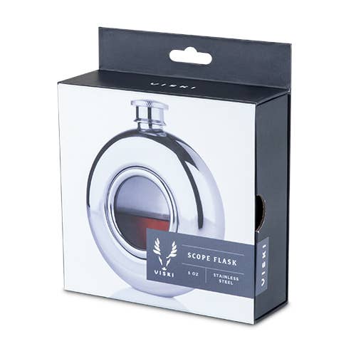 Viski - Wholesale Flask - Irvingâ„¢ Stainless Steel & Glass Scope Flask