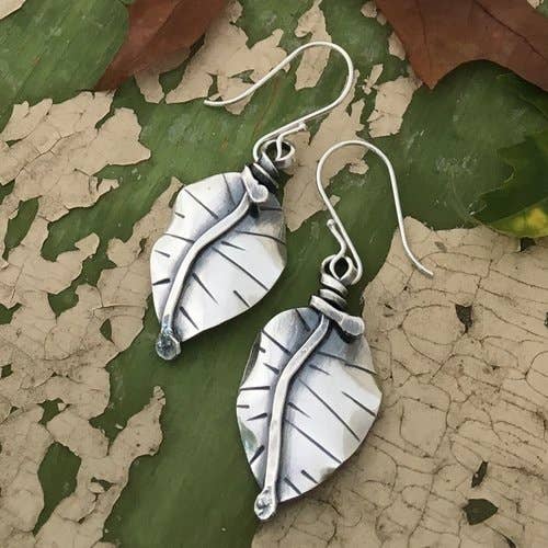 Twisted Leaf Earrings for wholesale by Simply Sterling Designs
