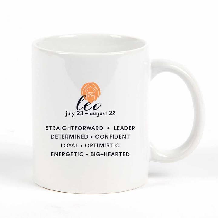 Leo Zodiac Mug for wholesale by Potluck Press