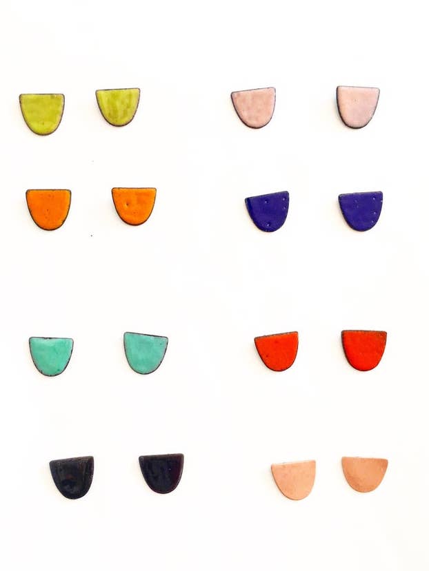 Half Moon Studs for wholesale by Courtney Fischer Jewelry