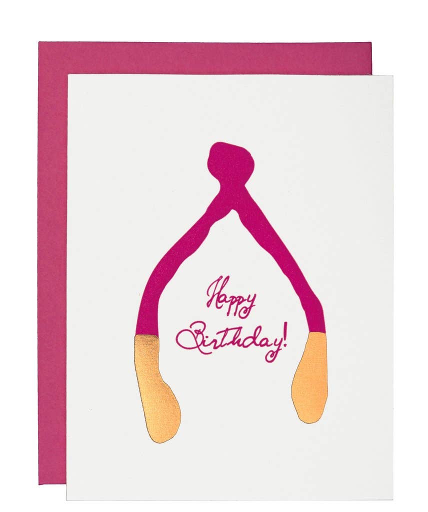 Underwood Letterpress - Wholesale Birthday Card - Wishbone Card0