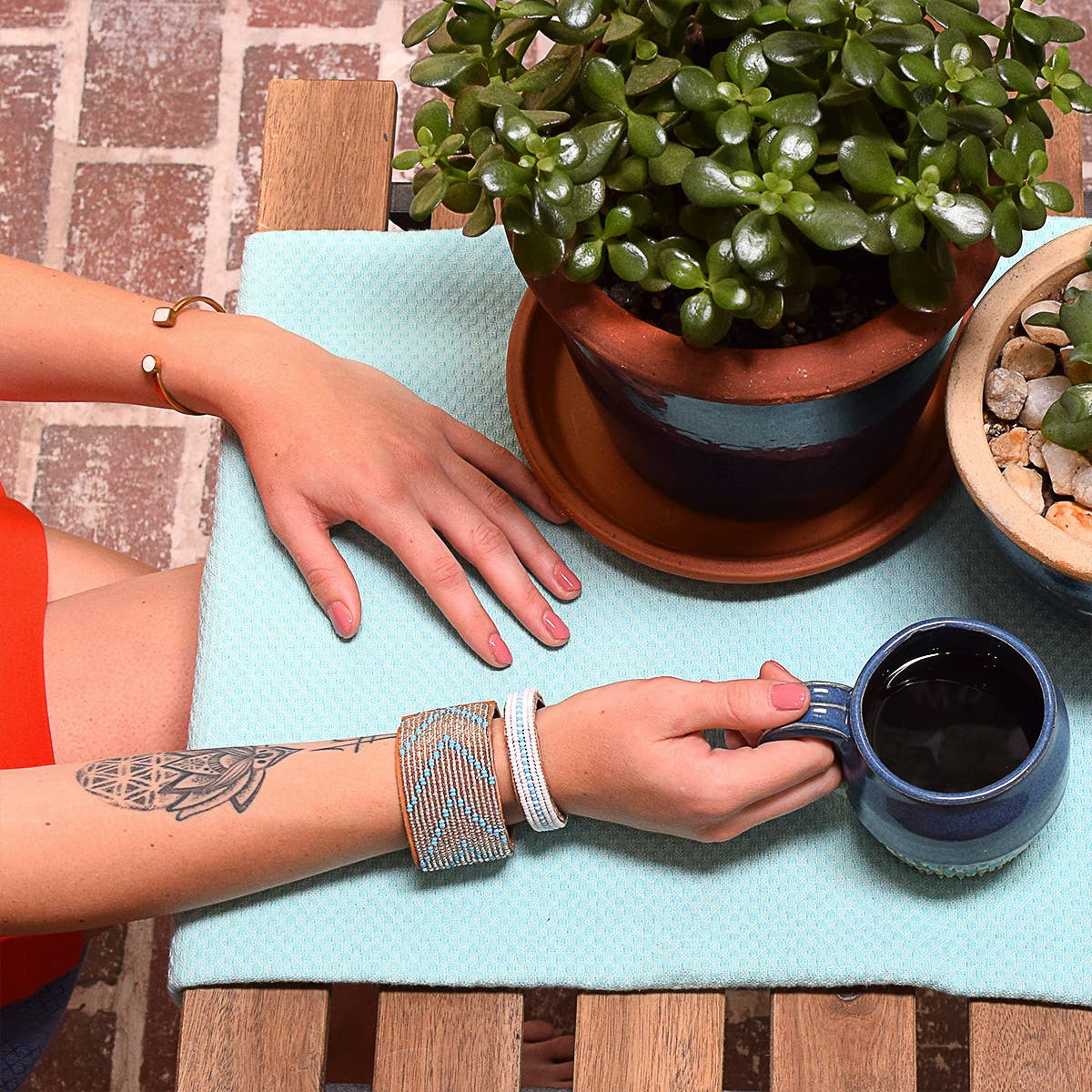 Swahili Coast - Wholesale Jewelry Set - Light Blue and Silver Cuff Collection - Set of 92