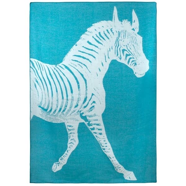 Zebra Throw - Aqua for wholesale by THOMASPAUL