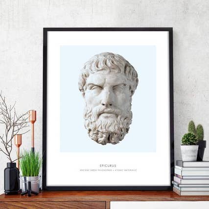 12” x 16” Epicurus Art Print for wholesale by The National Anthem