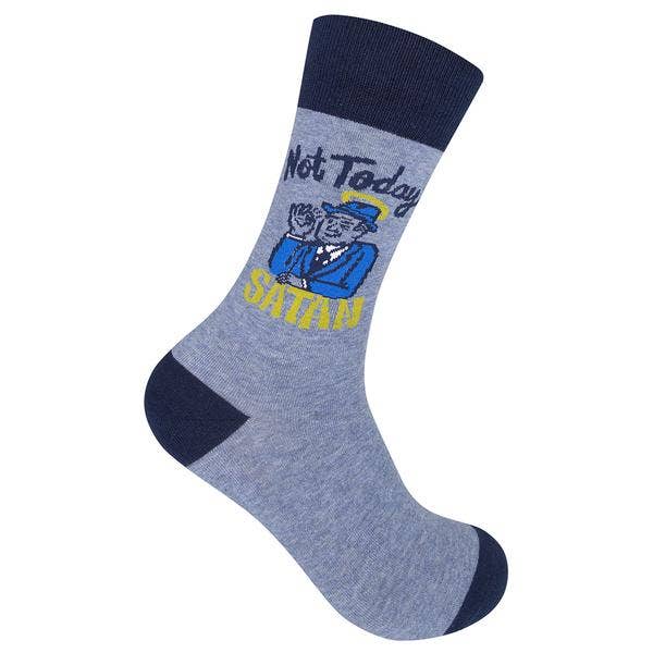 Funatic - About Face Designs - Nice Enough Merch Co - Wholesale Socks - Unisex - Not Today Satan Socks - Closeout | Funatic