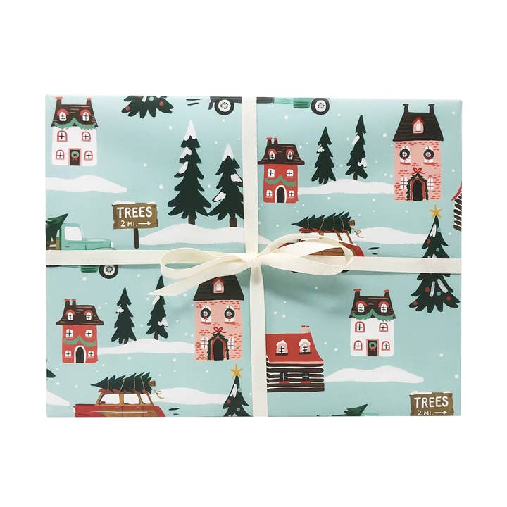 Idlewild Co. - Wholesale Flat Wrap - Tree Toters Gift Wrap - Single Sheet0