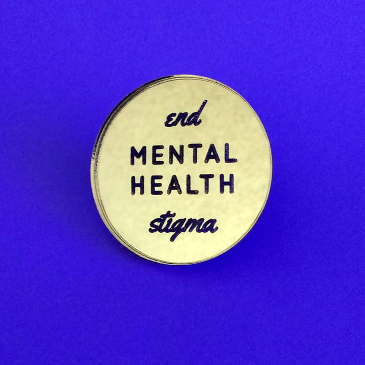 Acabar con el estigma de salud mental - Lasercut Pin para venta al por mayor de Studio Smalls