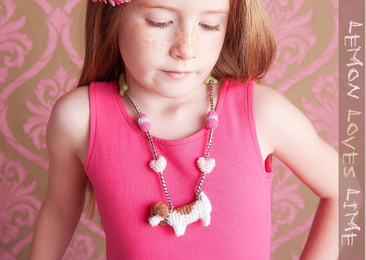 Lemon Loves Lime - Wholesale Kids Necklace - Kids - Necklace-Basset Hound1