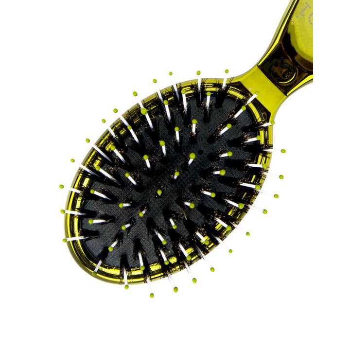 Tiri Pro - Wholesale Hair Brush/Comb - Mini Boar Bristle "Purse Perfect" Hair Brush - Green