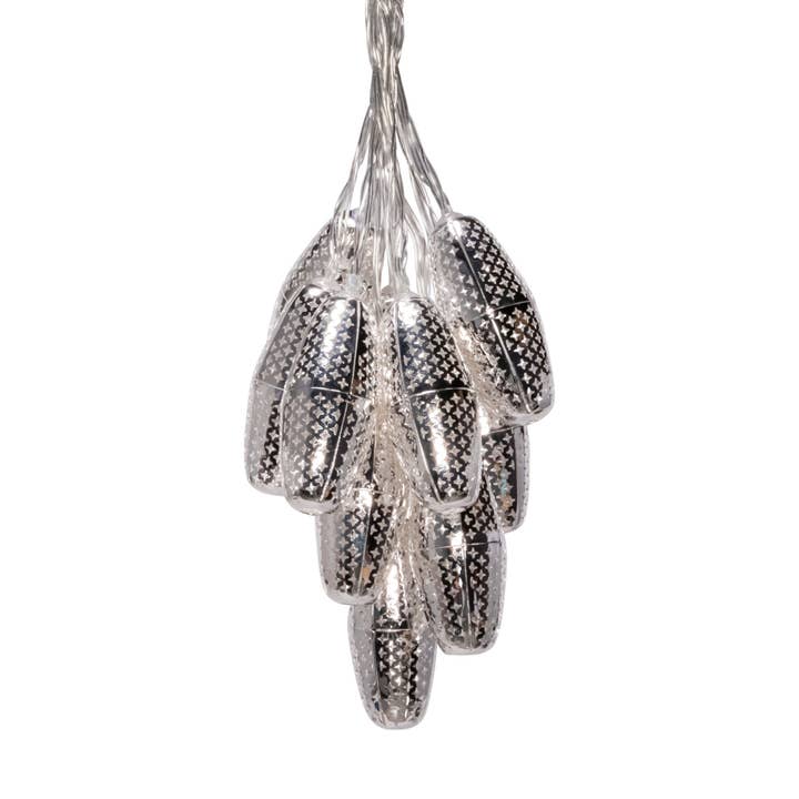 Allsop Home & Garden – wholesale String lights – Marrakesh Metal Solar String Light - Silver Star