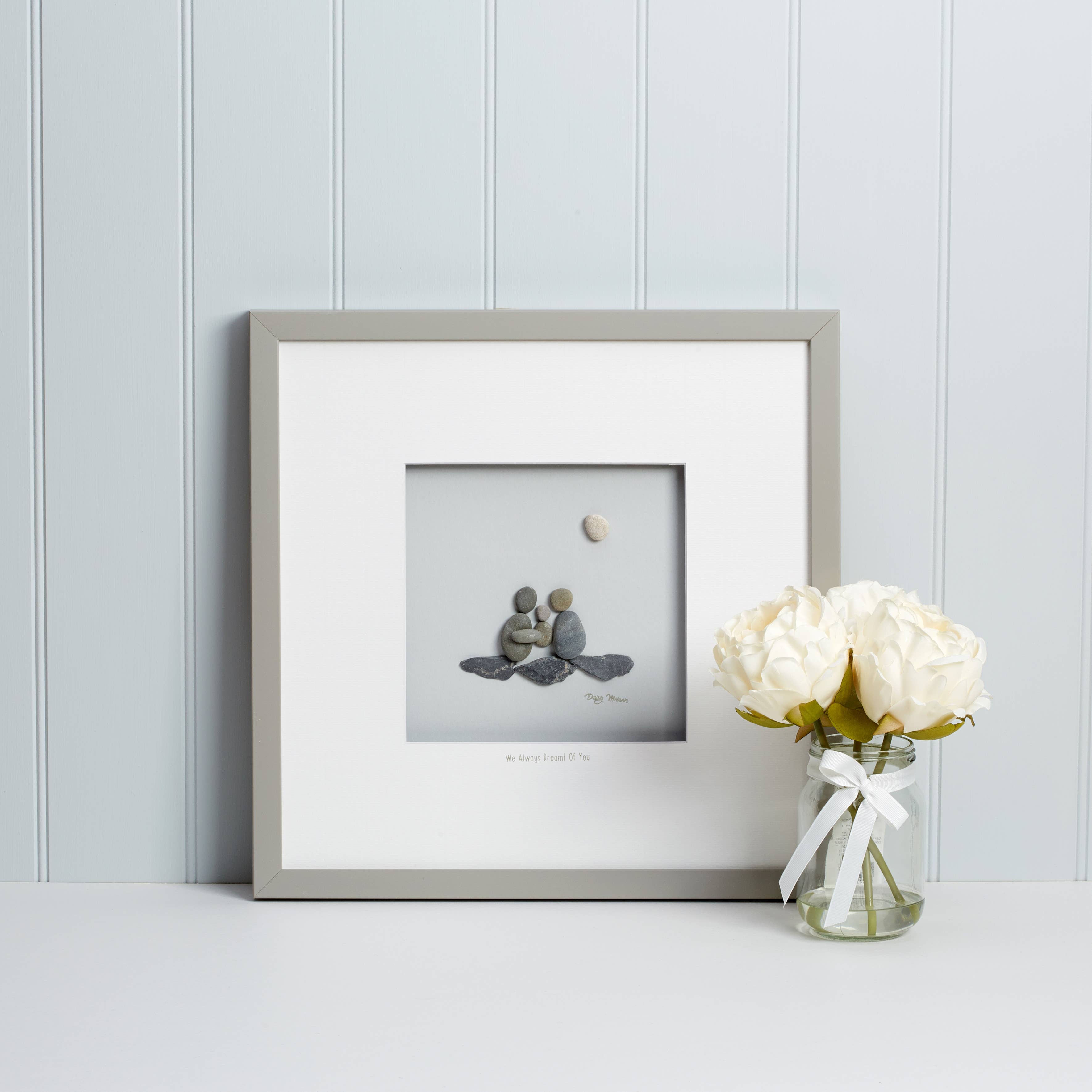 Daisy Maison - Wholesale Wall Art Set - 40cm x 40cm We Always Dreamt Pebble Art0