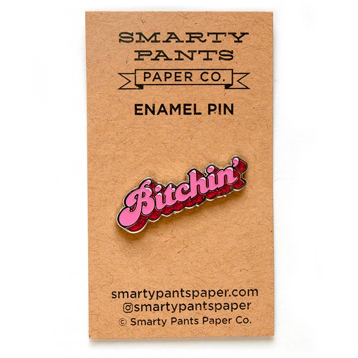 Smarty Pants Paper - Wholesale Reversspeld/knoop - Bitchin' emaille pin1