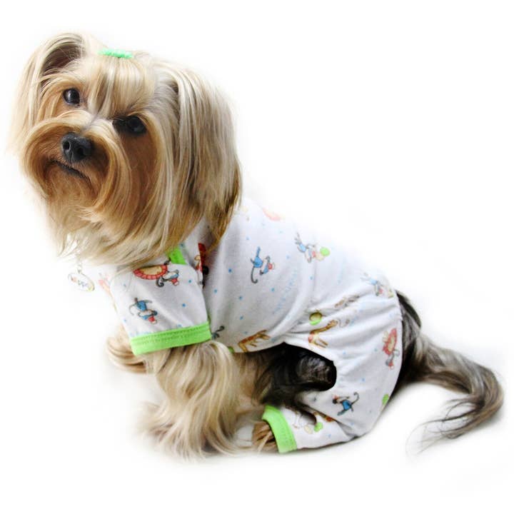 Knit Cotton Pajamas with Party Animals for wholesale by Klippo Pet