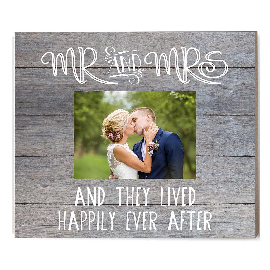 Kindred Hearts - Wholesale Picture Frame - Mr. & Mrs. Gray Slat Picture Frame0