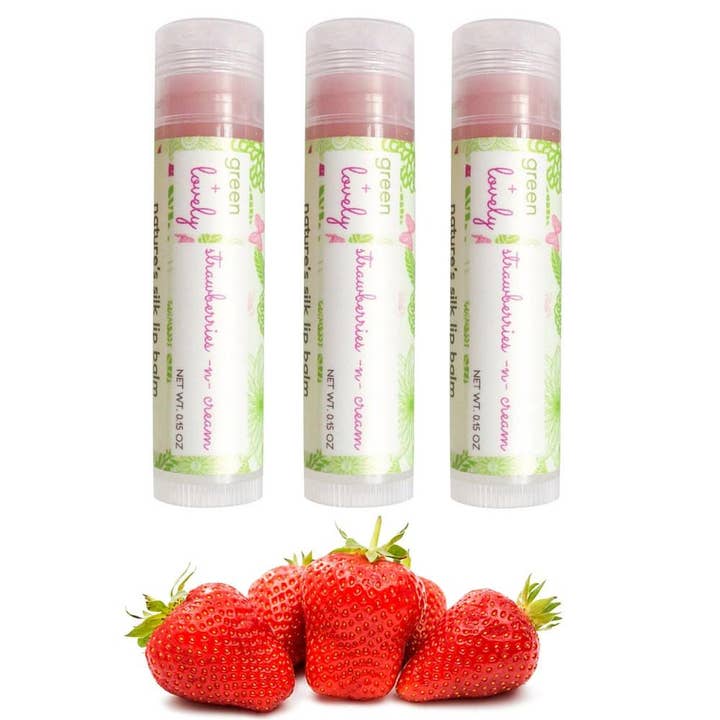 green + lovely - Wholesale Lip Balm - Strawberries n Cream Lip Balm/ - Botanical Lip Tint