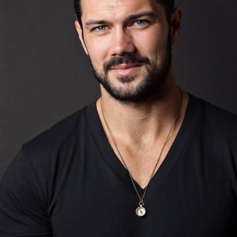 We Are All Smith - Wholesale Halskettinghanger - Miniatuur antiqued kompas ketting voor heren4