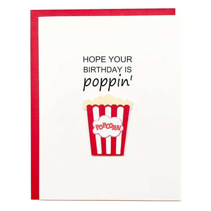 Hope Your Birthday Is Poppin' Card for wholesale by Pepper Pop