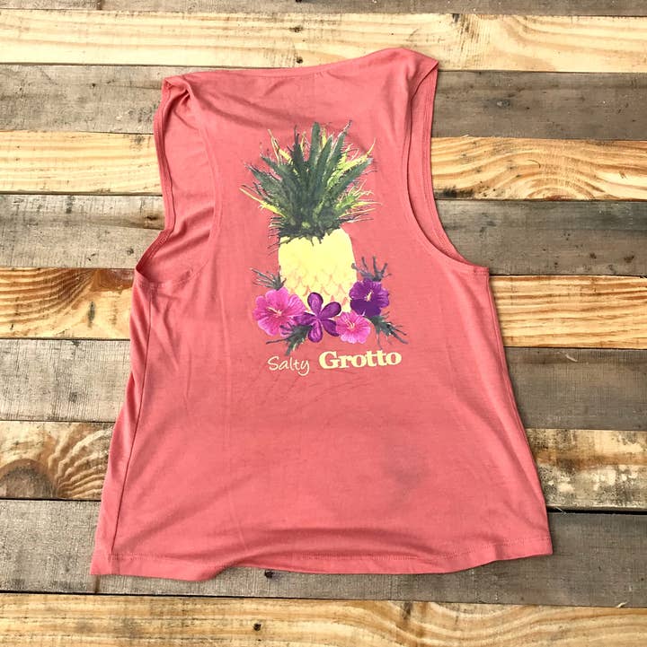 Pineapple Muscle Tank for wholesale by Salty Grotto