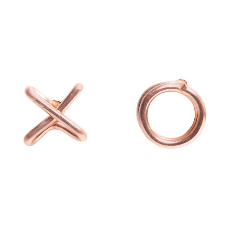 XO Ohrschmuck - Rotgold für den Großhandel von Applepear Handcrafted Jewelry