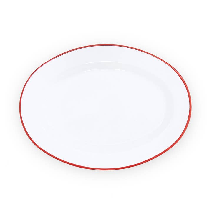 Vintage Enamelware Oval Plate for wholesale by Crow Canyon Home