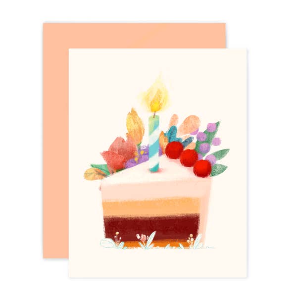 Cake Slice kort for engroshandel hos The Little Red House