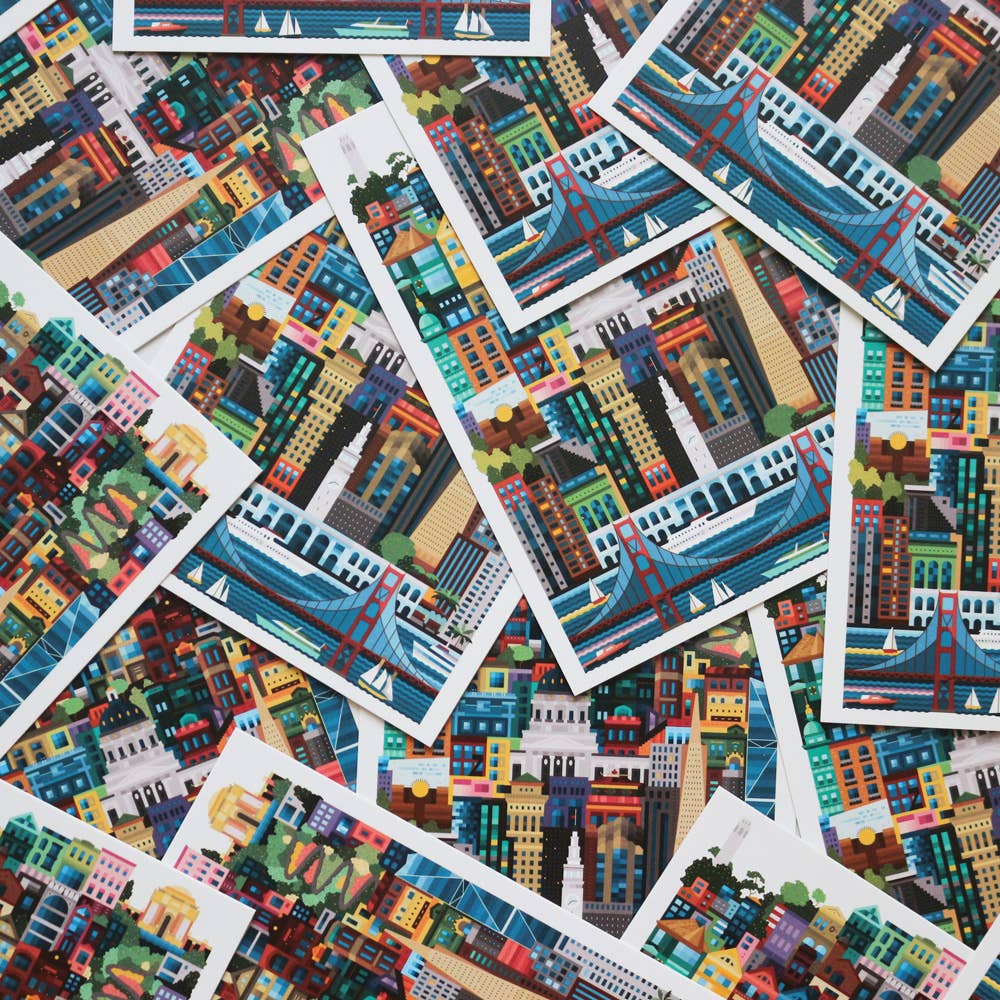 The City Works - Vendita all'ingrosso Cartoline - Cartolina colorata San Francisco2