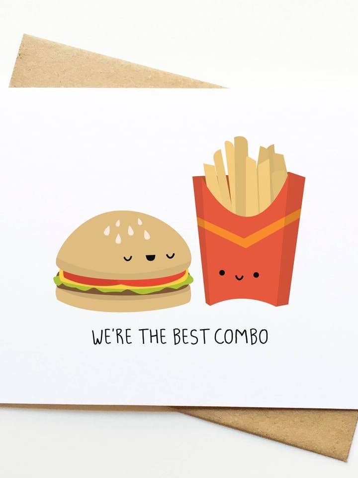 Hamburger Best Combo Friendship Card for wholesale by Le Trango Studios