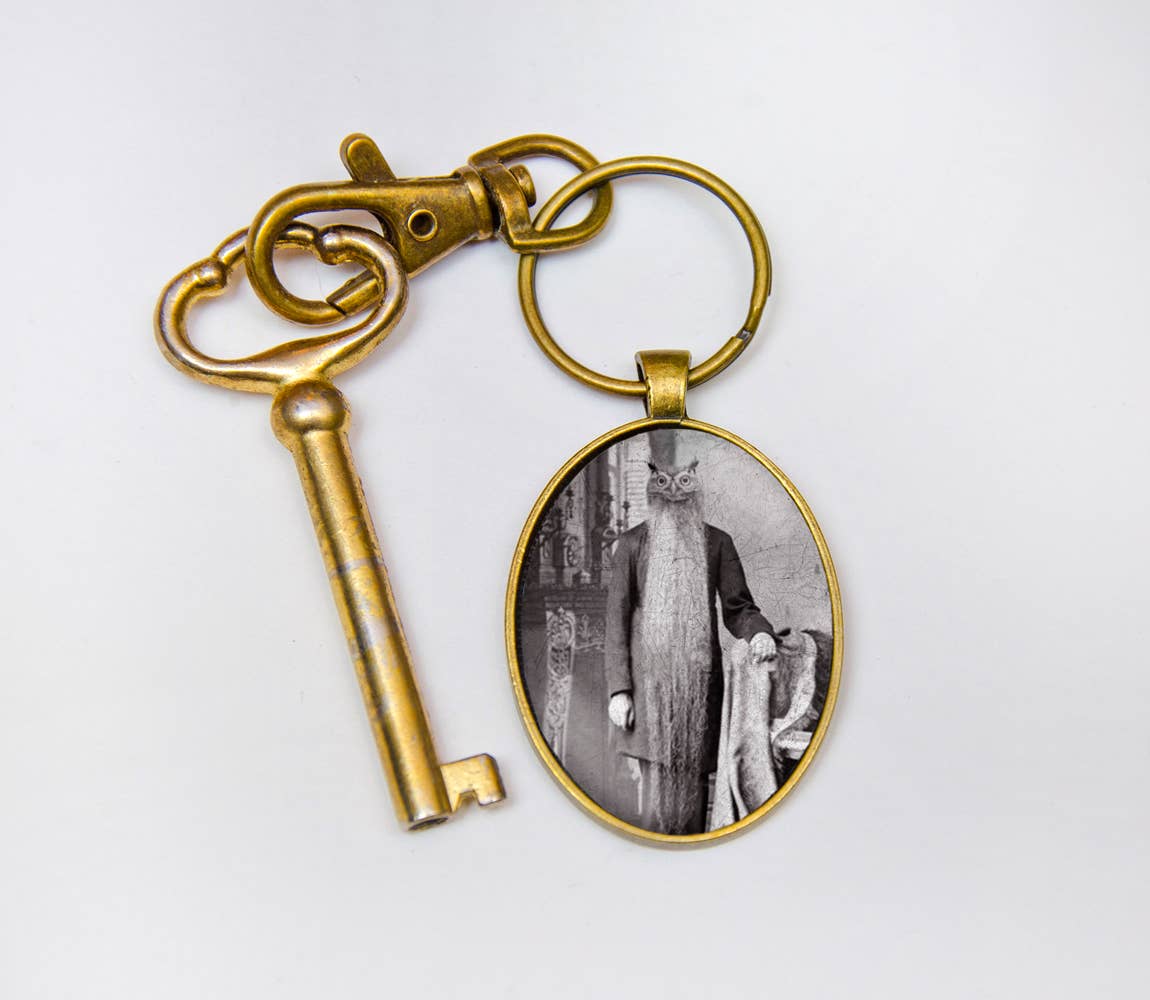 The Wild Oddisorium - Wholesale Keychain - Unisex - Owl Art Gift, For Teacher, Bird Lover Idea, Key Chain0