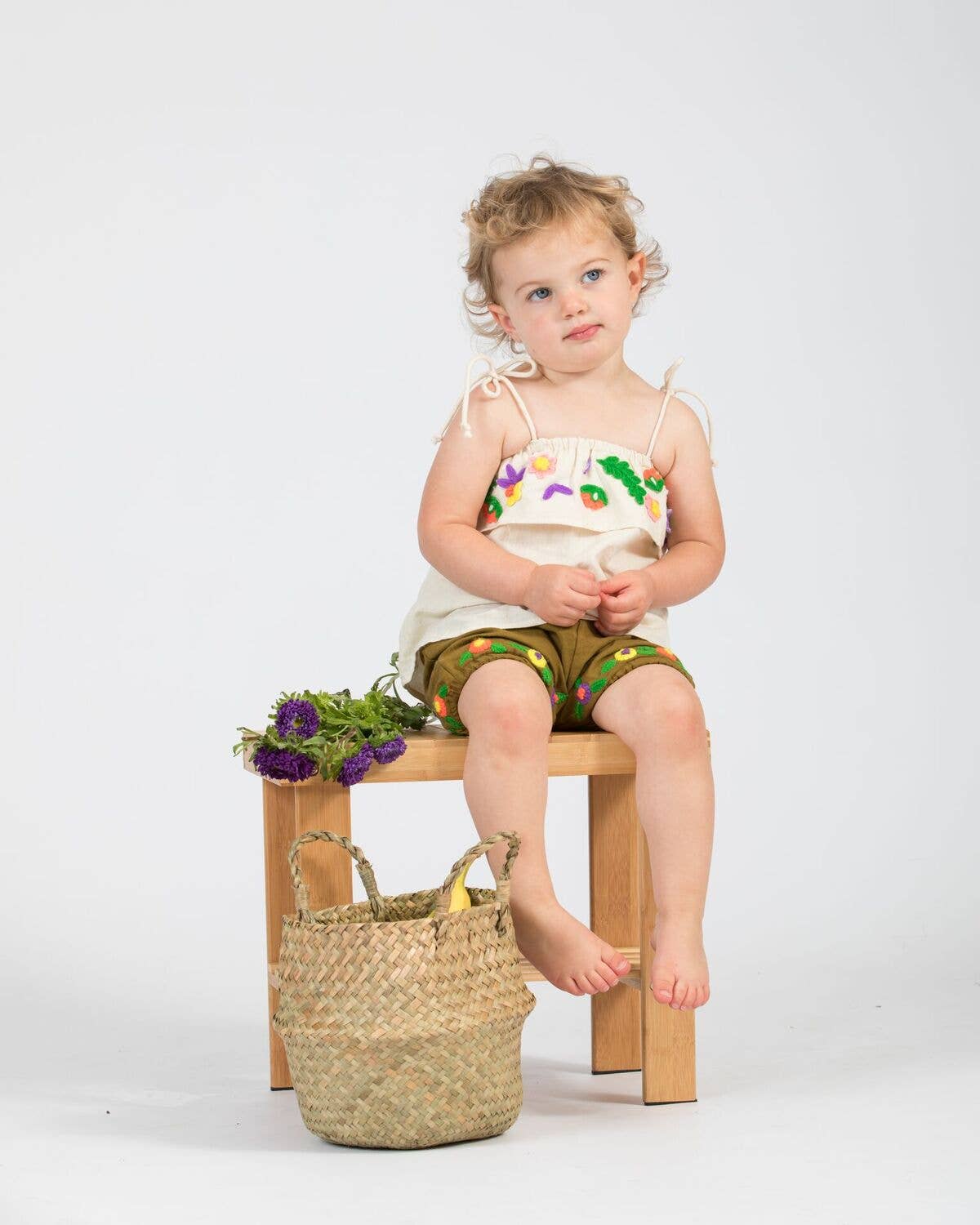 Akshu and Ing - Wholesale Jumpsuit - Baby - Mustard Daisy Bloomer0